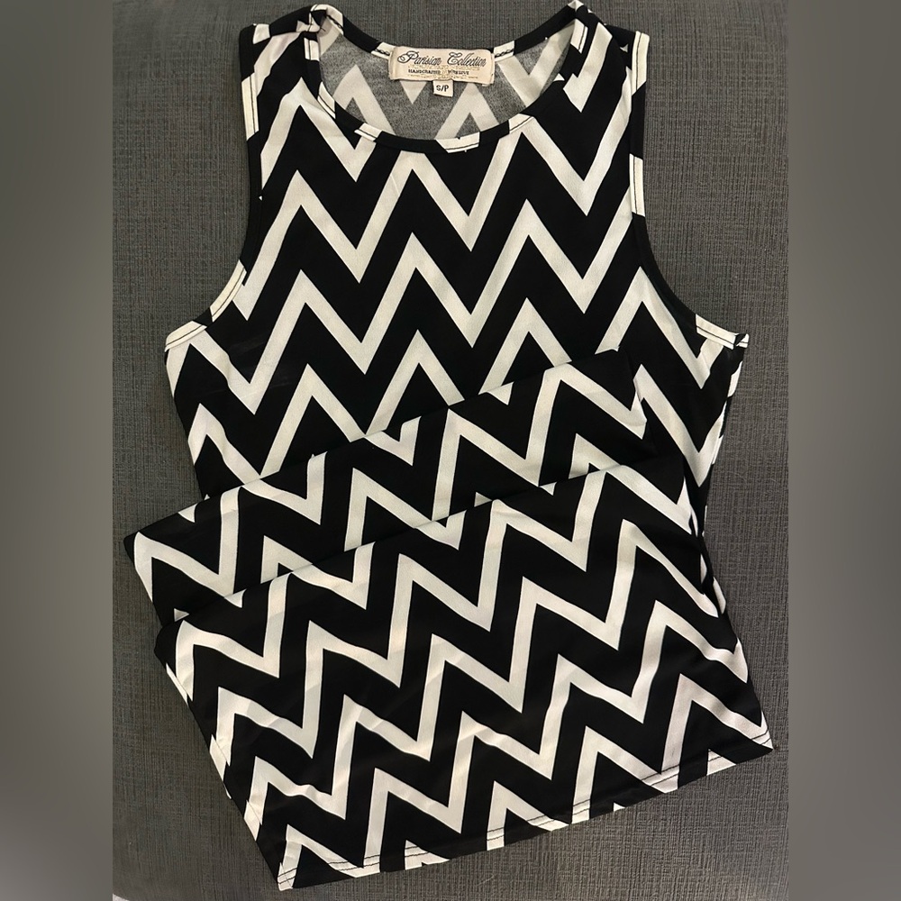 Zigzag Design Midi Dress